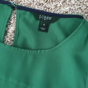 Green silk blouse Jcrew!